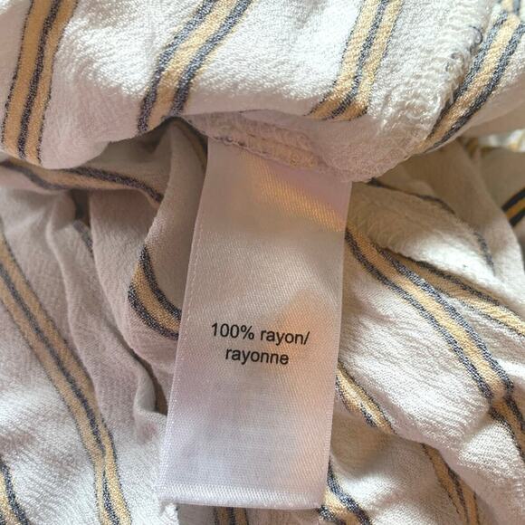 Maurices Women's Size Large Cold Shoulder Top Long Sleeve Vertical Stripe Shirt - Picture 6 of 7